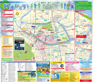 徳島市阿波おどり2016-map
